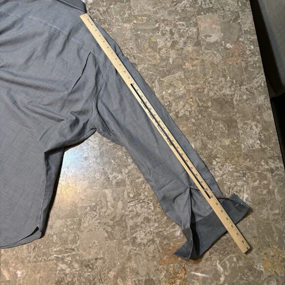 Napoleon By Stefano Ricci Shirt Mens 48 19.5 Houndstooth French Cuff Long Sleeve - Picture 10 of 14